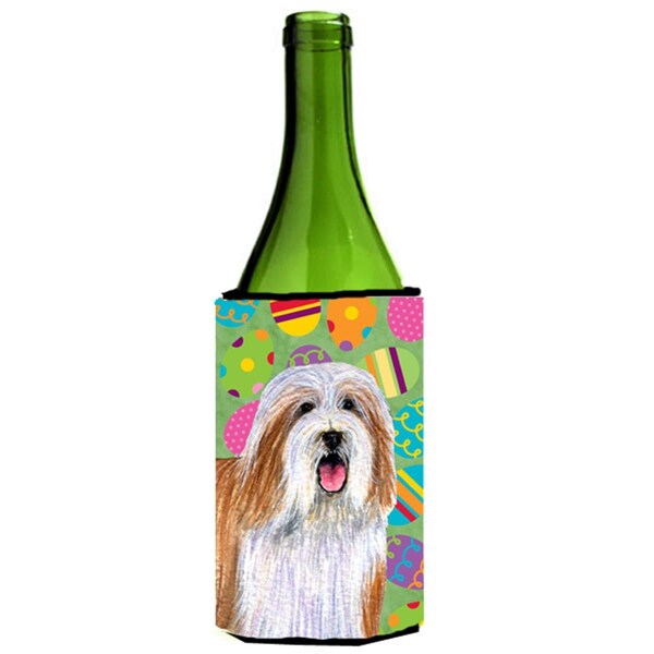 Carolines Treasures Bearded Collie Easter Eggtravaganza Wine Bottle  Hugger - 24 oz. - LH9420LITERK
