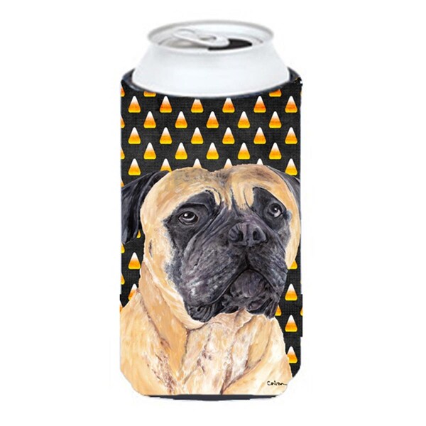 Carolines Treasures Mastiff Candy Corn Halloween Portrait Tall Boy Hugger - 22 To 24 oz. - SC9183TBC