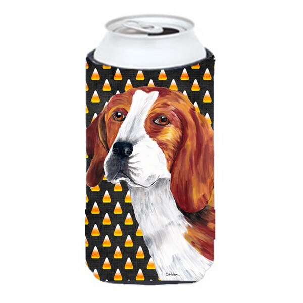 Carolines Treasures Beagle Candy Corn Halloween Portrait Tall Boy Hugger - 22 To 24 oz. - SC9179TBC