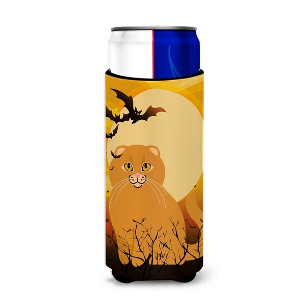Carolines Treasures Halloween Scottish Fold Cat Michelob Ultra Hugger for Slim Cans - BB4453MUK