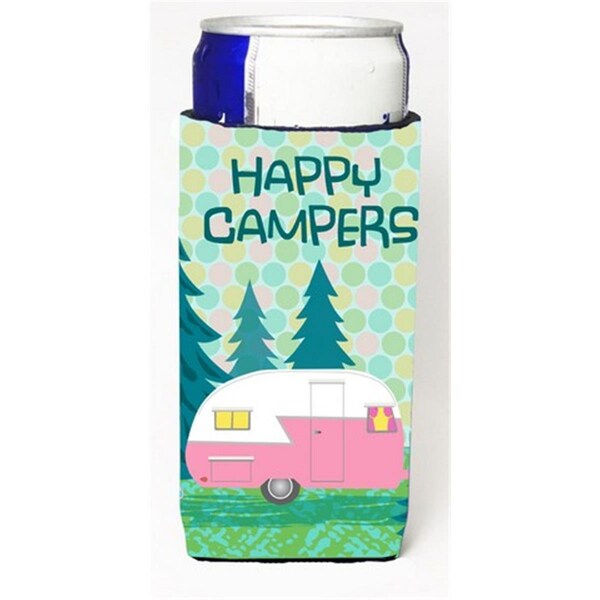 Carolines Treasures Happy Campers Glamping Trailer Michelob Ultra Can coolers for Slim Cans - CA78946