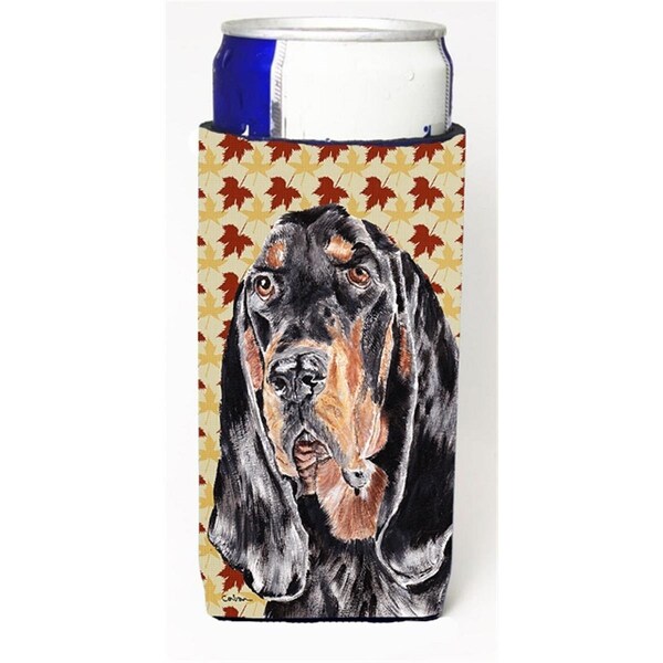 Carolines Treasures Coonhound Fall Leaves Michelob Ultra bottle sleeve for Slim Can - SC9539MUK