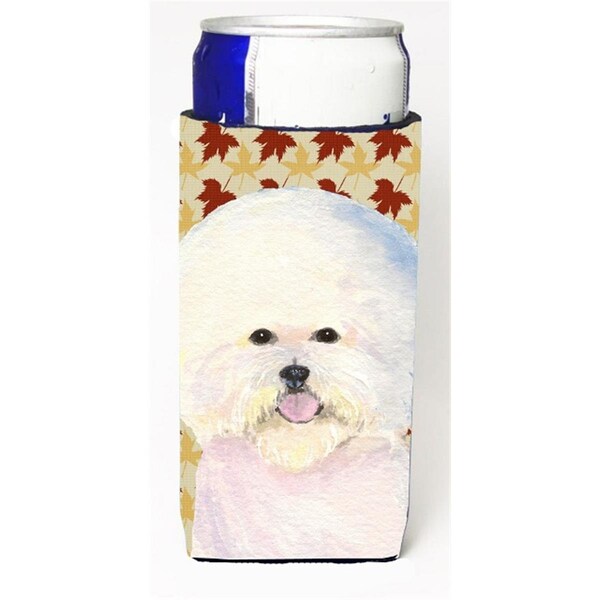 Carolines Treasures Bichon Frise Fall Leaves Portrait Michelob Ultra s For Slim Cans - 12 oz. - SS4330MUK