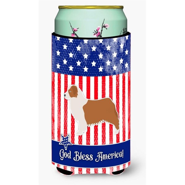 Carolines Treasures USA Patriotic Australian Shepherd Dog Tall Boy Beverage Insulator Hugger - BB3333TBC