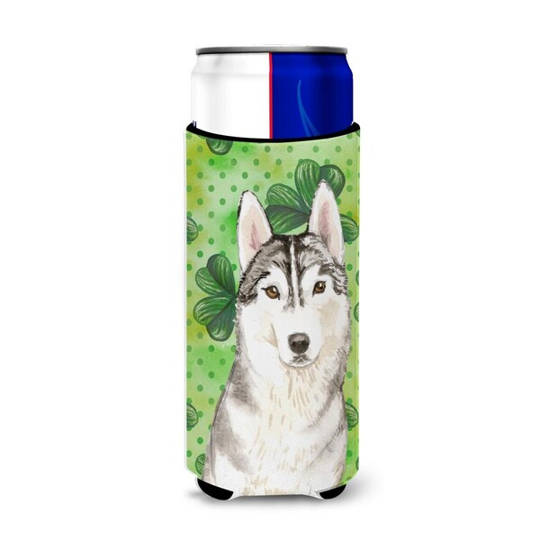 Carolines Treasures Shamrocks Siberian Husky Michelob Ultra Hugger for Slim Cans - CK1787MUK