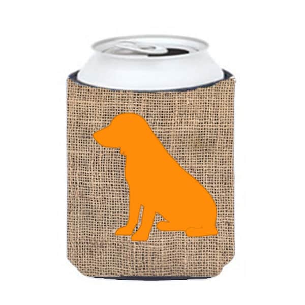 Carolines Treasures Boykin Spaniel Burlap And Orange Can Or Bottle  Hugger - BB1070-BL-OR-CC