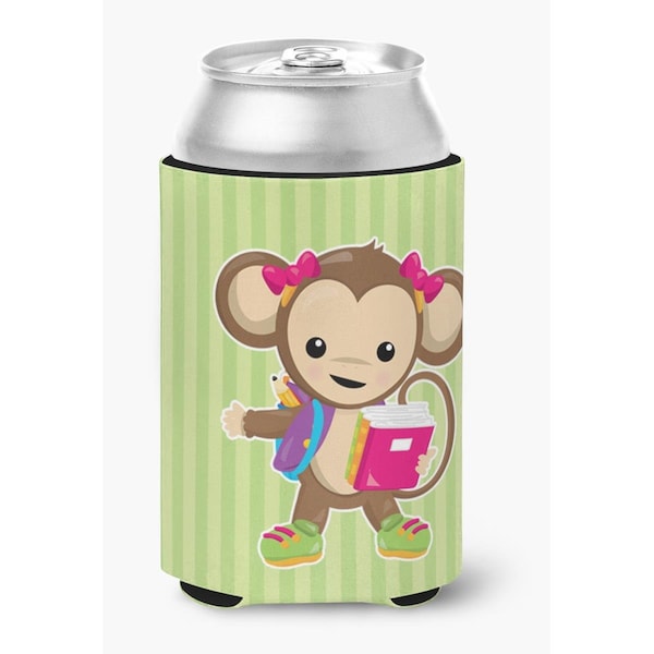 Carolines Treasures Monkey Going to School Can or Bottle Hugger - BB7016CC