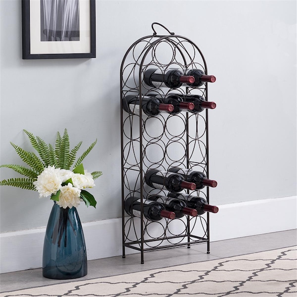 Pan De Molde Salinger Wine Rack - Pewter, 35 x 13 x 6 in. - PA3002141