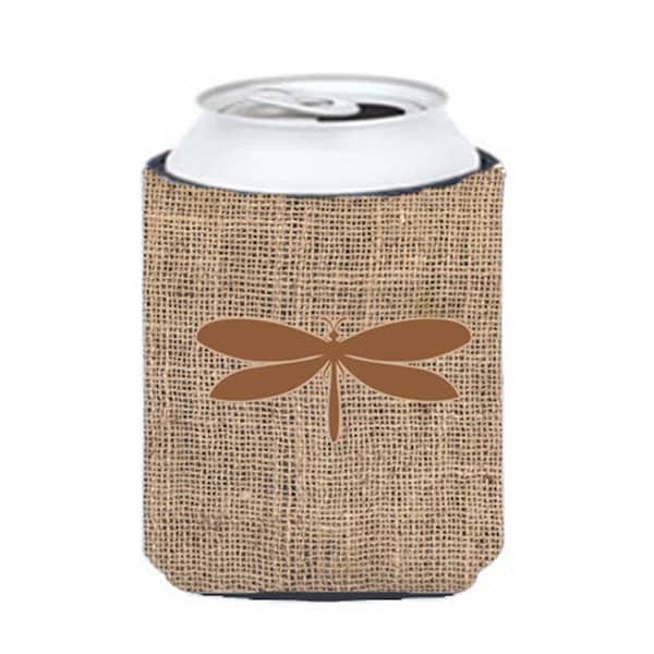 Carolines Treasures Moth Burlap And Brown Can Or Bottle  Hugger - BB1061-BL-BN-CC