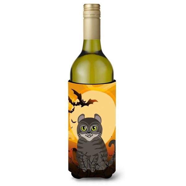 Carolines Treasures Halloween American Curl Cat Wine Bottle Beverge Insulator Hugger - BB4437LITERK