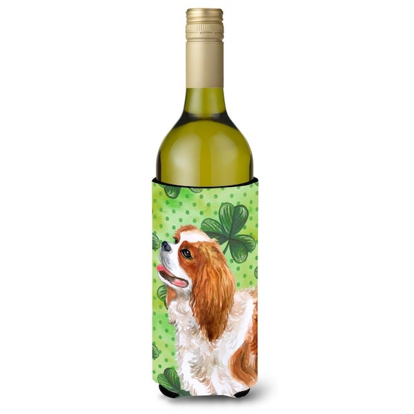 Carolines Treasures Cavalier Spaniel St. Patricks Wine Bottle Beverge Insulator Hugger - BB9837LITERK