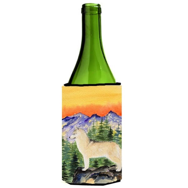 Carolines Treasures Siberian Husky Wine bottle sleeve Hugger - 24 oz. - SS8285LITERK