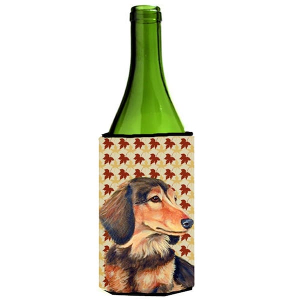Carolines Treasures Dachshund Fall Leaves Portrait Wine Bottle  Hugger - 24 oz. - LH9121LITERK