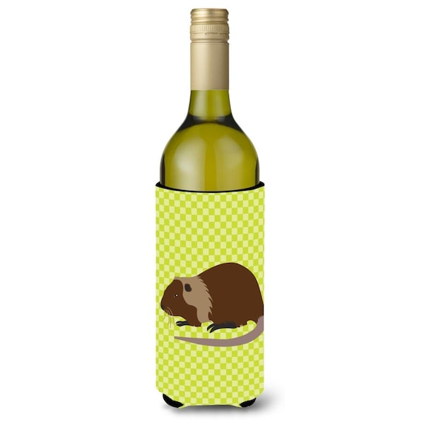 Carolines Treasures Coypu Nutria River Rat Green Wine Bottle Beverge Insulator Hugger - BB7705LITERK