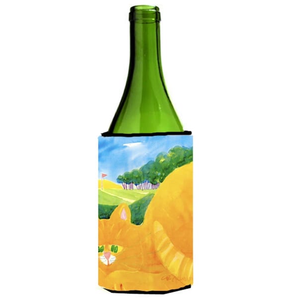 Carolines Treasures Big Orange Tabby Cat On The Golf Course Wine Bottle  Hugger - 24 oz. - 6021LITERK