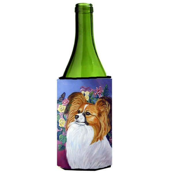 Carolines Treasures Papillon Wine bottle sleeve Hugger - 7041LITERK