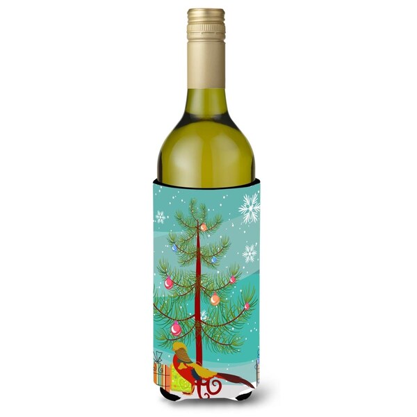 Carolines Treasures Golden or Chinese Pheasant Christmas Wine Bottle Beverge Insulator Hugger - BB9295LITERK
