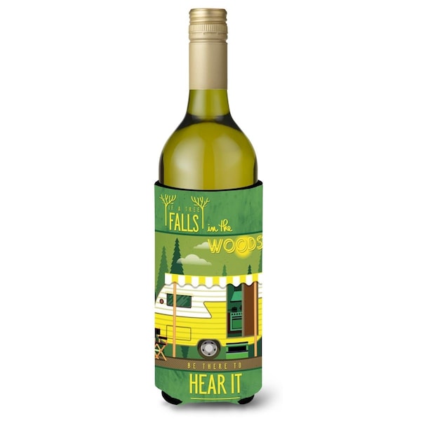 Carolines Treasures Be in the Woods Retro Camper Wine Bottle Beverge Insulator Hugger - BB5482LITERK