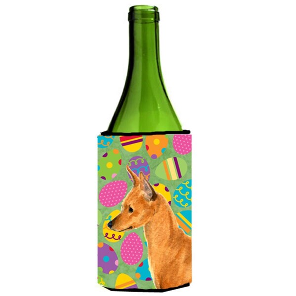 Carolines Treasures Min Pin Easter Eggtravaganza Wine bottle sleeve Hugger - SS4811LITERK