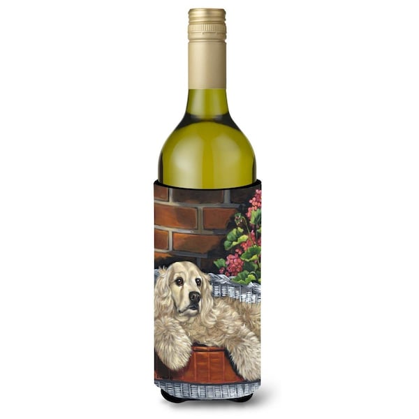 Carolines Treasures 24 oz Cocker Spaniel Life is Good Wine Bottle Hugger - PPP3074LITERK