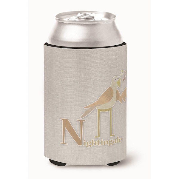 Carolines Treasures Alphabet N for Nightingale Can or Bottle Hugger - BB5739CC