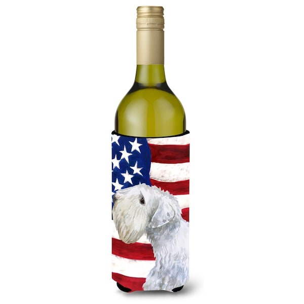 Carolines Treasures Sealyham Terrier Patriotic Wine Bottle Beverge Insulator Hugger - BB9684LITERK