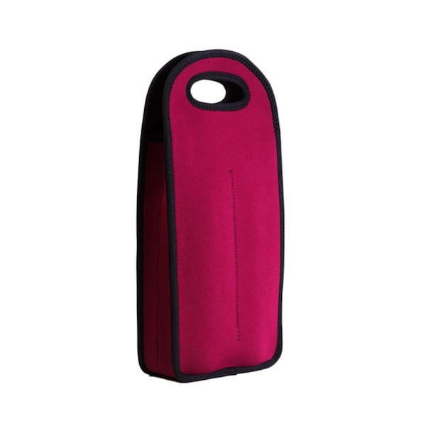 Zees Creations Neoprene Wine Tote Double Bottle - Burgundy - NP216