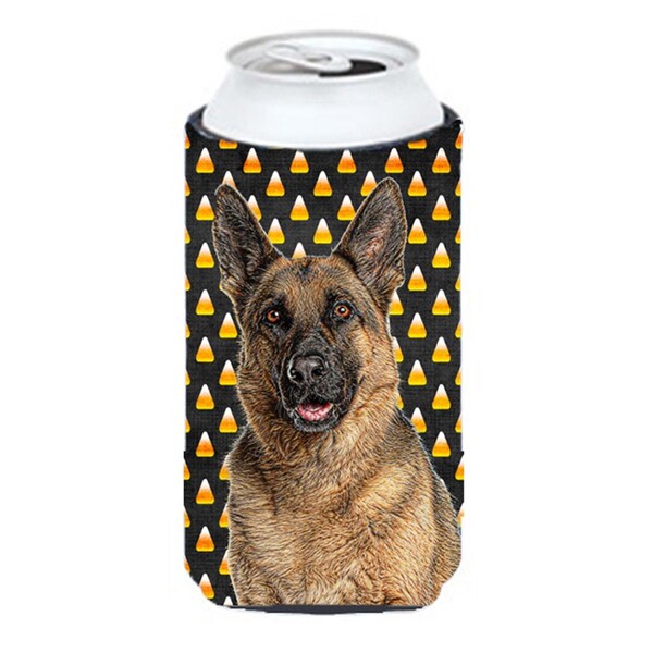 Carolines Treasures Candy Corn Halloween German Shepherd Tall Boy bottle sleeve Hugger - KJ1215TBC