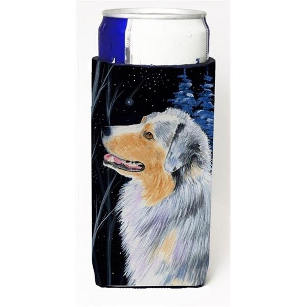 Carolines Treasures Carolines Treasures SS8382MUK Starry Night Australian Shepherd Michelob Ultra bottle sleeves For Slim Cans - SS8382MUK