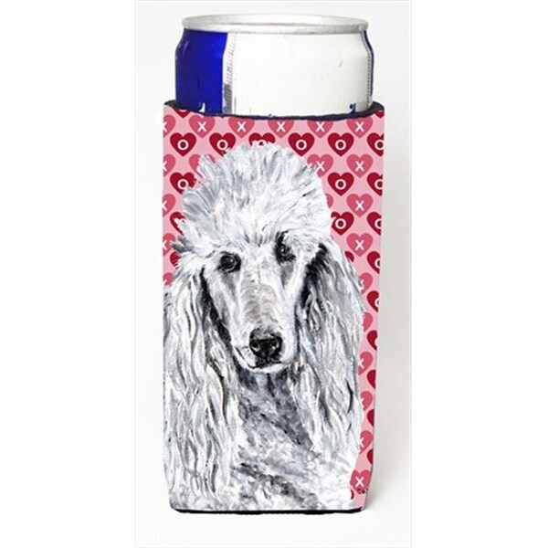 Carolines Treasures Carolines Treasures SC9703MUK White Standard Poodle Hearts And Love Michelob Ultra bottle sleeves Slim Cans  12 Oz. - SC9703MUK