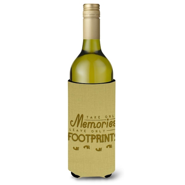 Carolines Treasures Take Memories Leave Footprints Wine Bottle Beverge Insulator Hugger - BB5464LITERK