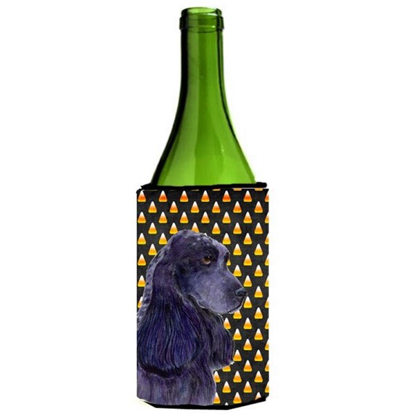 Carolines Treasures Cocker Spaniel Candy Corn Halloween Portrait Wine bottle sleeve Hugger - 24 Oz. - SS4264LITERK