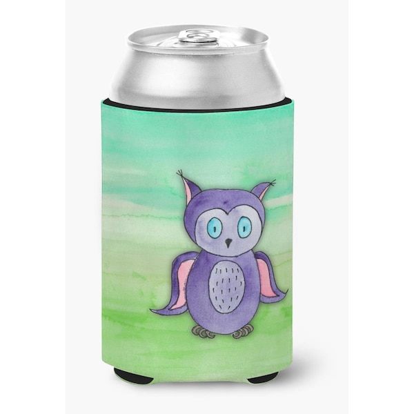 Carolines Treasures Purple Owl Watercolor Can or Bottle Hugger - BB7429CC