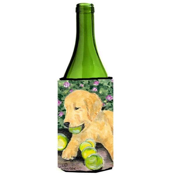 Carolines Treasures Golden Retriever Wine bottle sleeve Hugger - 24 Oz. - SS8759LITERK