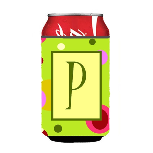 Carolines Treasures Letter P Initial Monogram - Green Can or Bottle  Hugger - CJ1010-PCC
