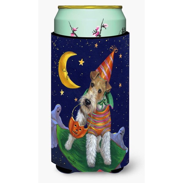 Carolines Treasures 22-24 oz Fox Terrier Halloween Trick or Treat Tall Boy Hugger - PPP3093TBC