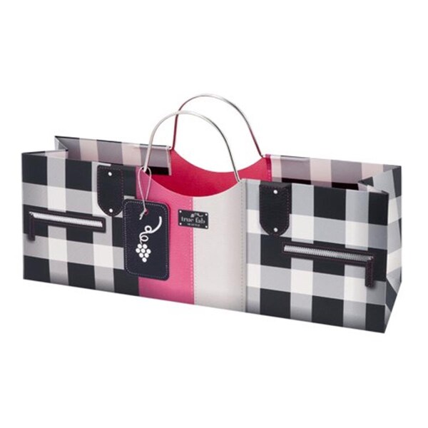 True Fabrications Black And Pink Fashion Wine Purse - 2877