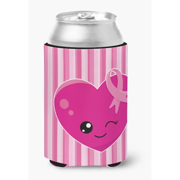 Carolines Treasures Breast Cancer Awareness Ribbon Heart Can or Bottle Hugger - BB6982CC