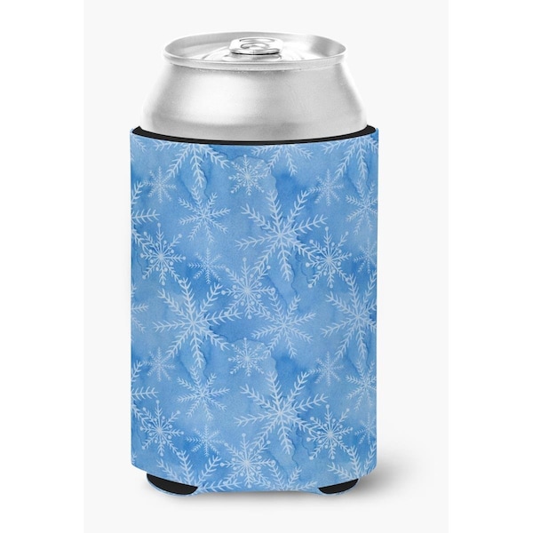 Carolines Treasures Watercolor Dark Blue Winter Snowflakes Can or Bottle Hugger - BB7576CC