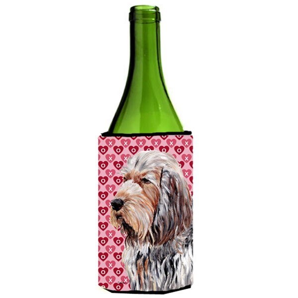 Carolines Treasures Otterhound Hearts And Love Wine bottle sleeve Hugger  24 Oz. - SC9708LITERK