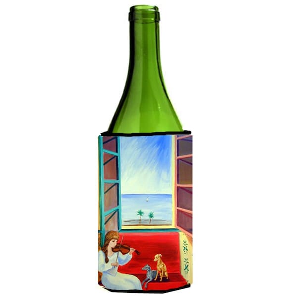 Carolines Treasures Italian Greyhounds And Violinist Wine bottle sleeve Hugger - 24 oz. - 7126LITERK
