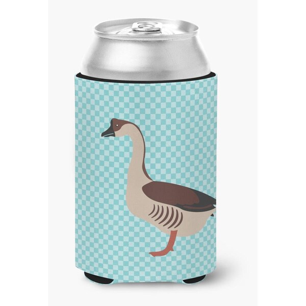 Carolines Treasures Chinese Goose Blue Check Can or Bottle Hugger - BB8070CC