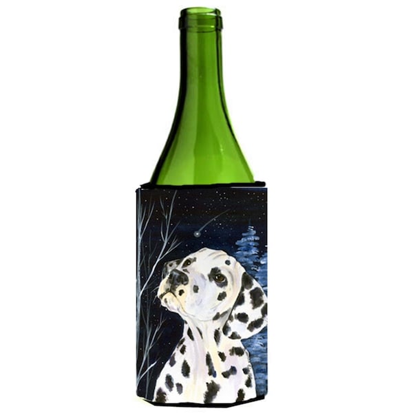 Carolines Treasures Starry Night Dalmatian Wine bottle sleeve Hugger - 24 oz. - SS8370LITERK