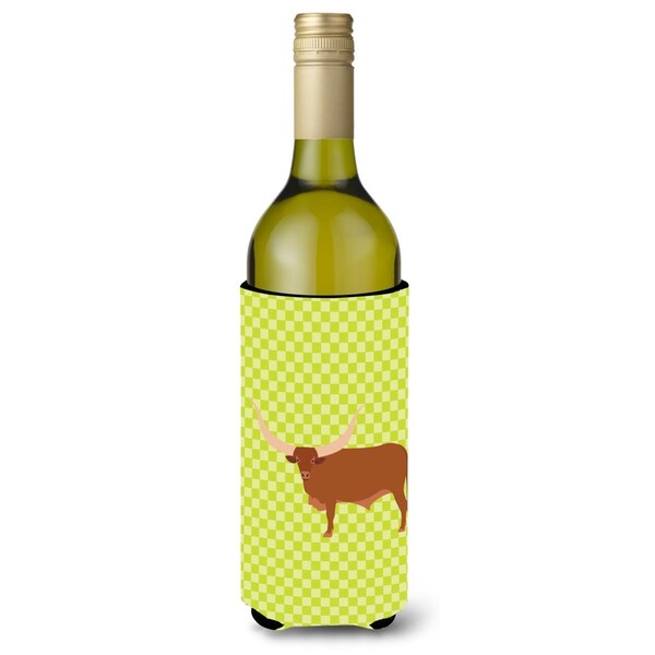 Carolines Treasures Ankole-Watusu Cow Green Wine Bottle Beverge Insulator Hugger - BB7649LITERK