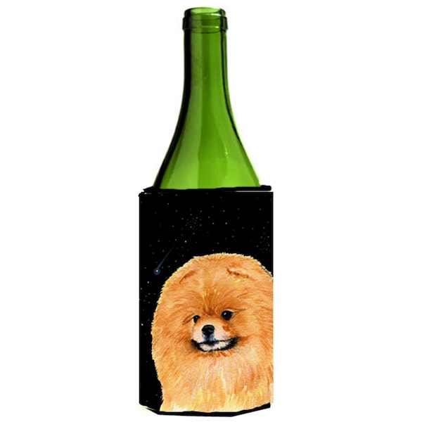 Carolines Treasures Starry Night Pomeranian Wine bottle sleeve Hugger - 24 oz. - SS8481LITERK