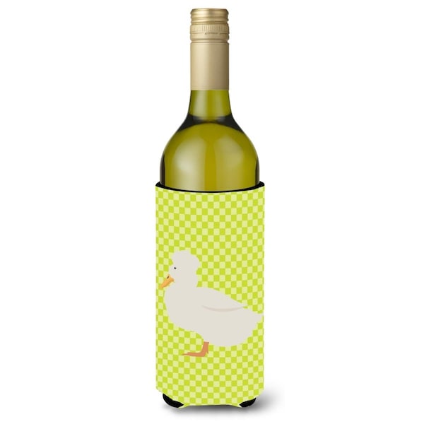 Carolines Treasures Crested Duck Green Wine Bottle Beverge Insulator Hugger - BB7683LITERK