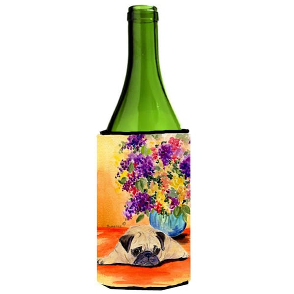 Carolines Treasures Pug Wine bottle sleeve Hugger - 24 oz. - SS8294LITERK