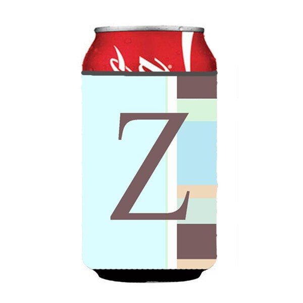 Carolines Treasures Letter Z Initial Monogram - Blue Stripes Can or Bottle  Hugger - CJ1003-ZCC