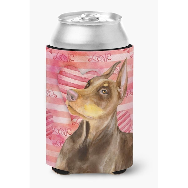 Carolines Treasures Doberman Pinscher Love Can or Bottle Hugger - BB9796CC