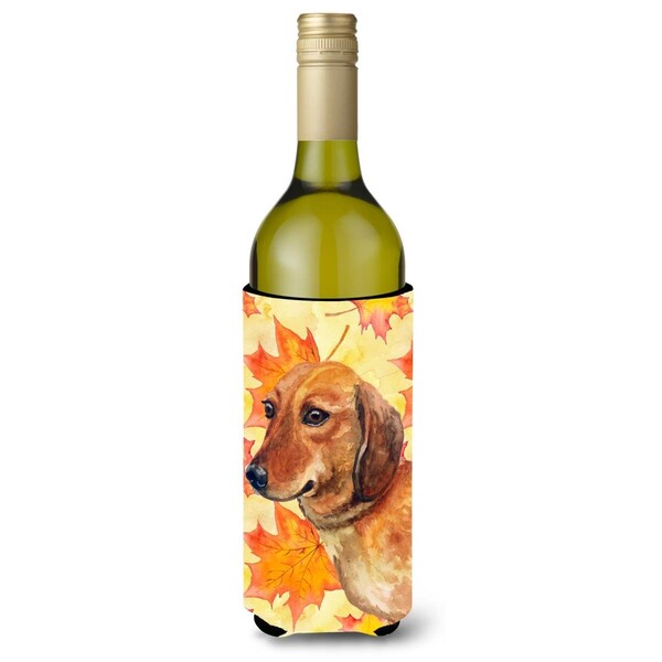 Carolines Treasures Dachshund Fall Wine Bottle Beverge Insulator Hugger - BB9913LITERK